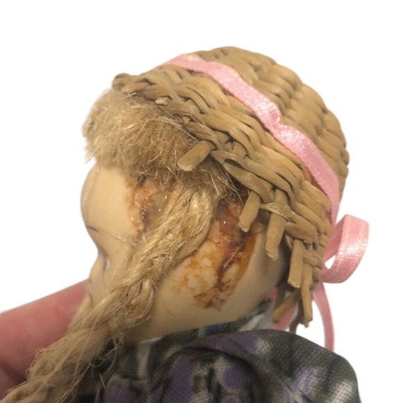 Vintage 3” Girl Porcelain Faced Doll - Picture 4 of 5